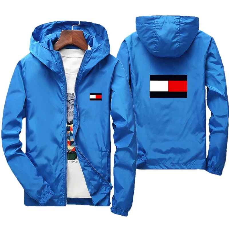 Spring and Autumn's new men's hooded windproof and waterproof casual and fashionable outdoor mountaineering sports jacket