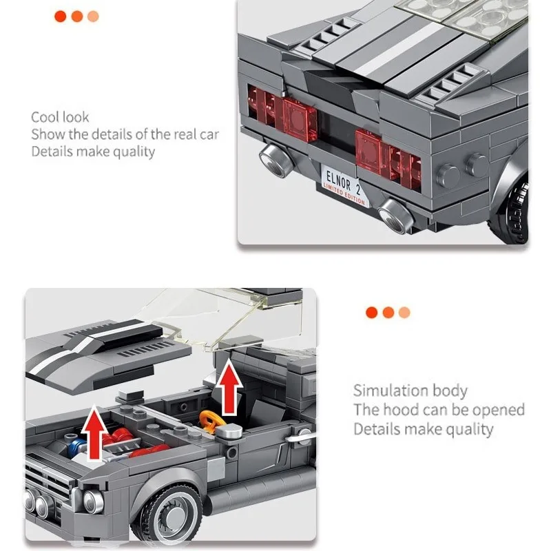 Creatore Auto Da Corsa Forded Mustang GT500 Supercar Auto Sportive MOC Building Blocks Set Figure Mattoni Modello Classico Kit Giocattoli Per Bambini