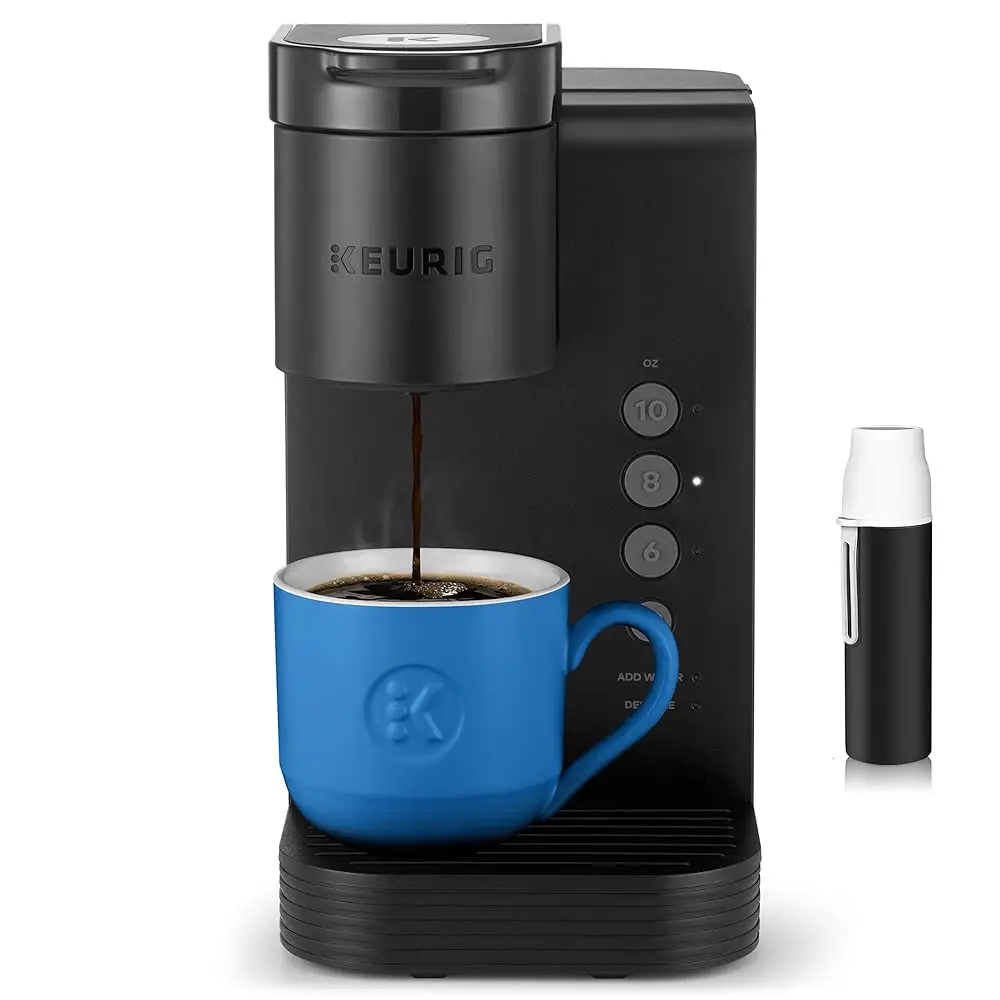 

K-Expr Entials Coffee Maker, Single Serve K-Cup Pod Coffee Brewer, Bla - 3 Cup Sizes 6, 8, & 10Oz, 36 Oz Removable Reservoir -