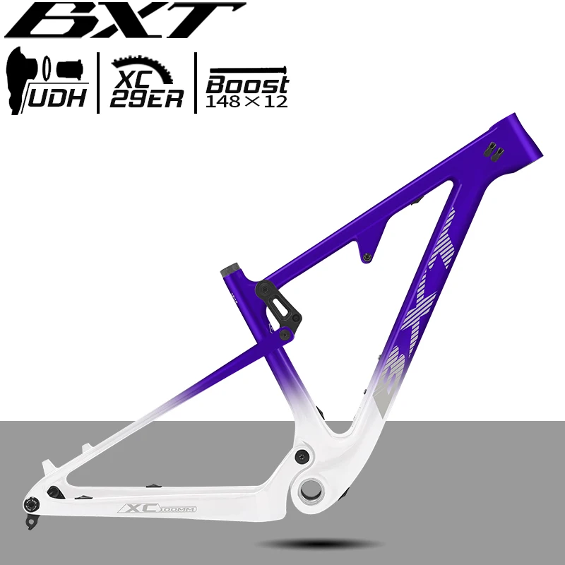 

Карбоновая подвесная рама BXT UDH MTB 29er Boost 148, велосипедная рама MTB, карбоновая подвесная рама, подходит для 2,4 шины