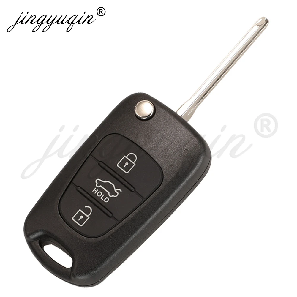 jingyuqin 433Mhz FSK ID46 Flip Remote Car Key For Hyundai Elantra 2007-2015 Sonata 2011-2013 HYN14R Auto Folding Control Fob