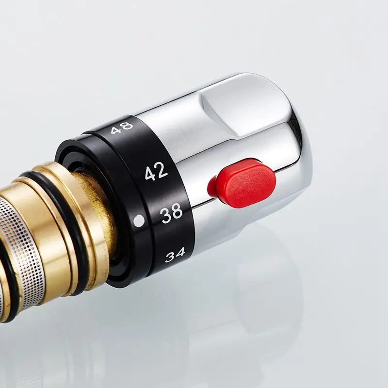 Becola Easy-Thermostatic Bath Mixer Tap Shower Valve Handle Spare Repair Kit Cartridge Constant Temperature Control Brass Faucet