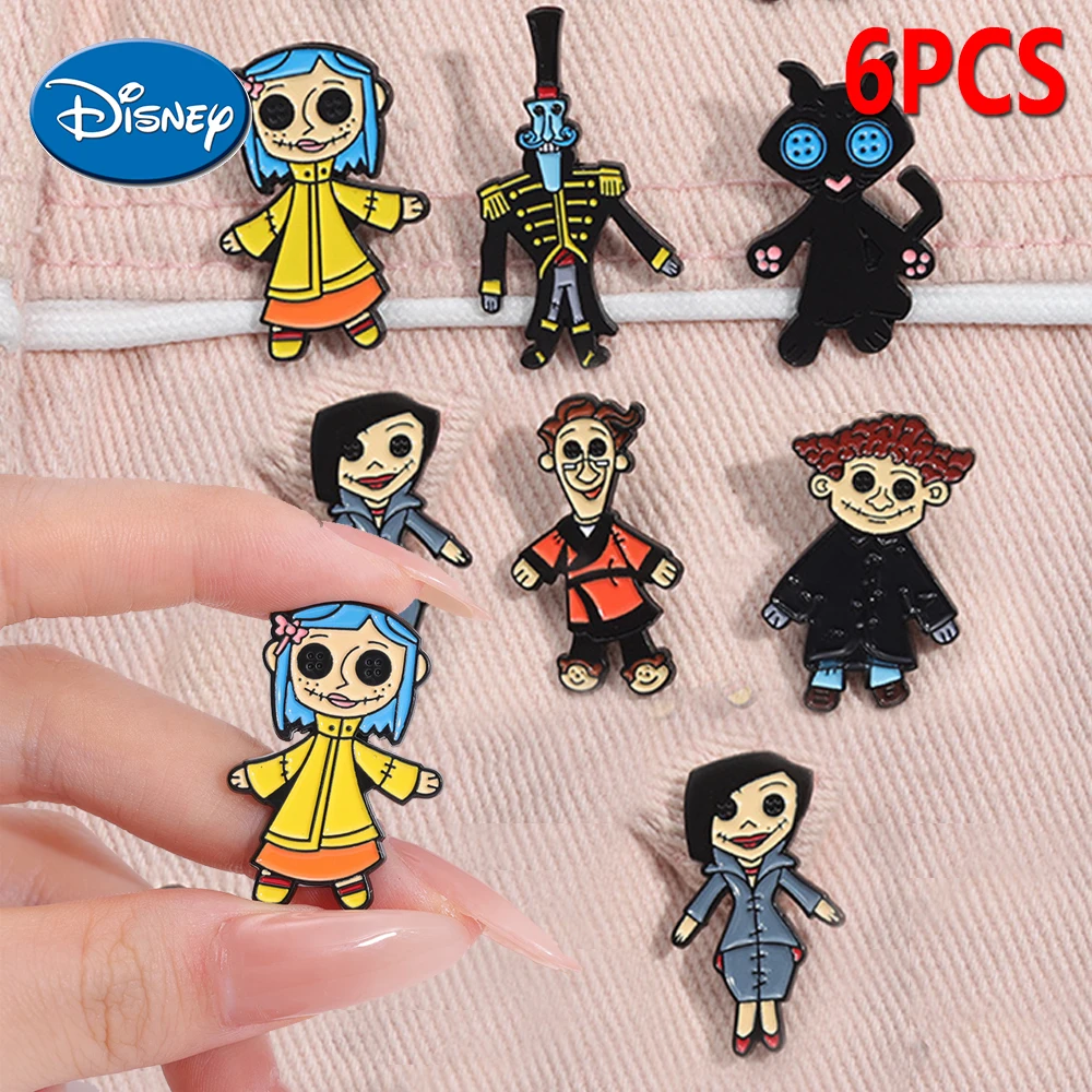 

1Set Funny Coraline Doll Enamel Pins Horror Films Punk Character Metal Brooch Backpack Badge Halloween Accessory Gift for Friend