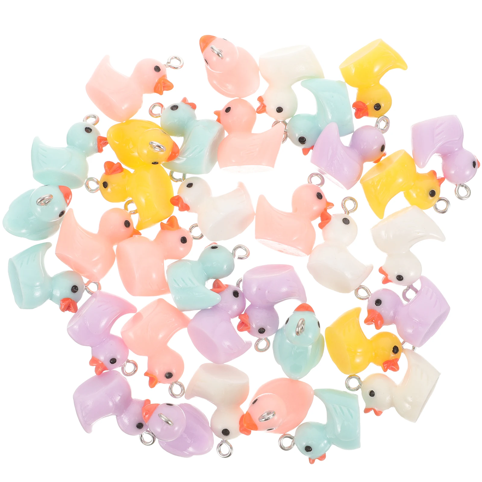 

40pcs Charms Jewelry Supplies Mixed Color Resin Pendant Necklace Bracelet Keychain Decor Small Simulation charms