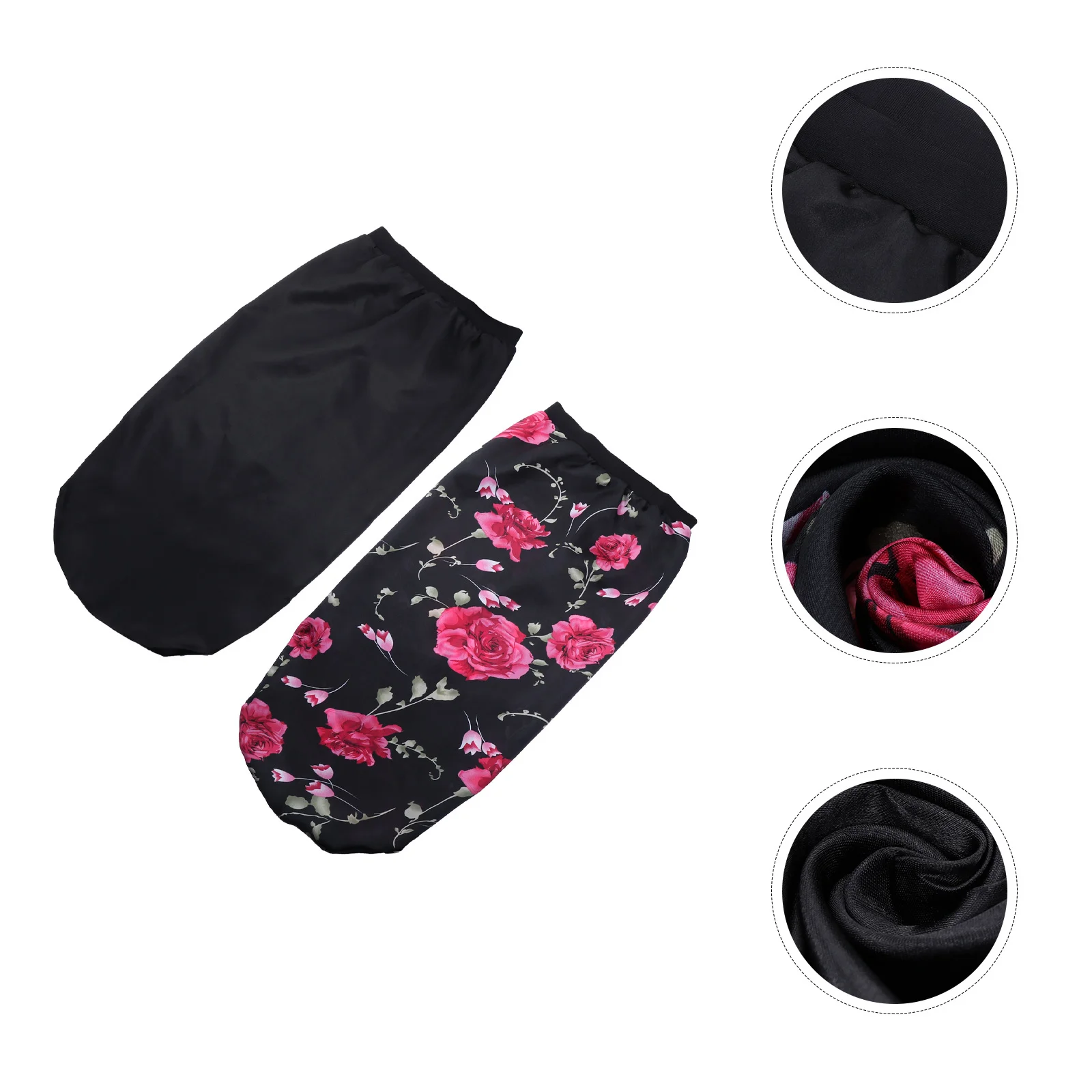 

2Pcs Wide Brimmed High Elasticity Satin Sleeping Cap for Women Hair Protection Hat Comfortable and Reusable Long