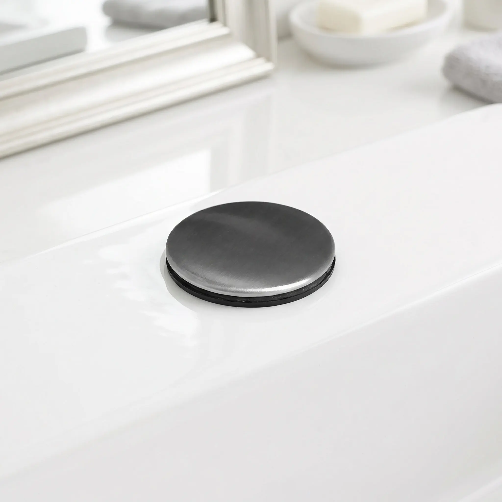 

4Pcs Stainless Steel Sink Hole Cover for Kitchen Faucet Spray Hole 25-30Mm Diameter Easy Install Leakproof Clean Tidy Sink