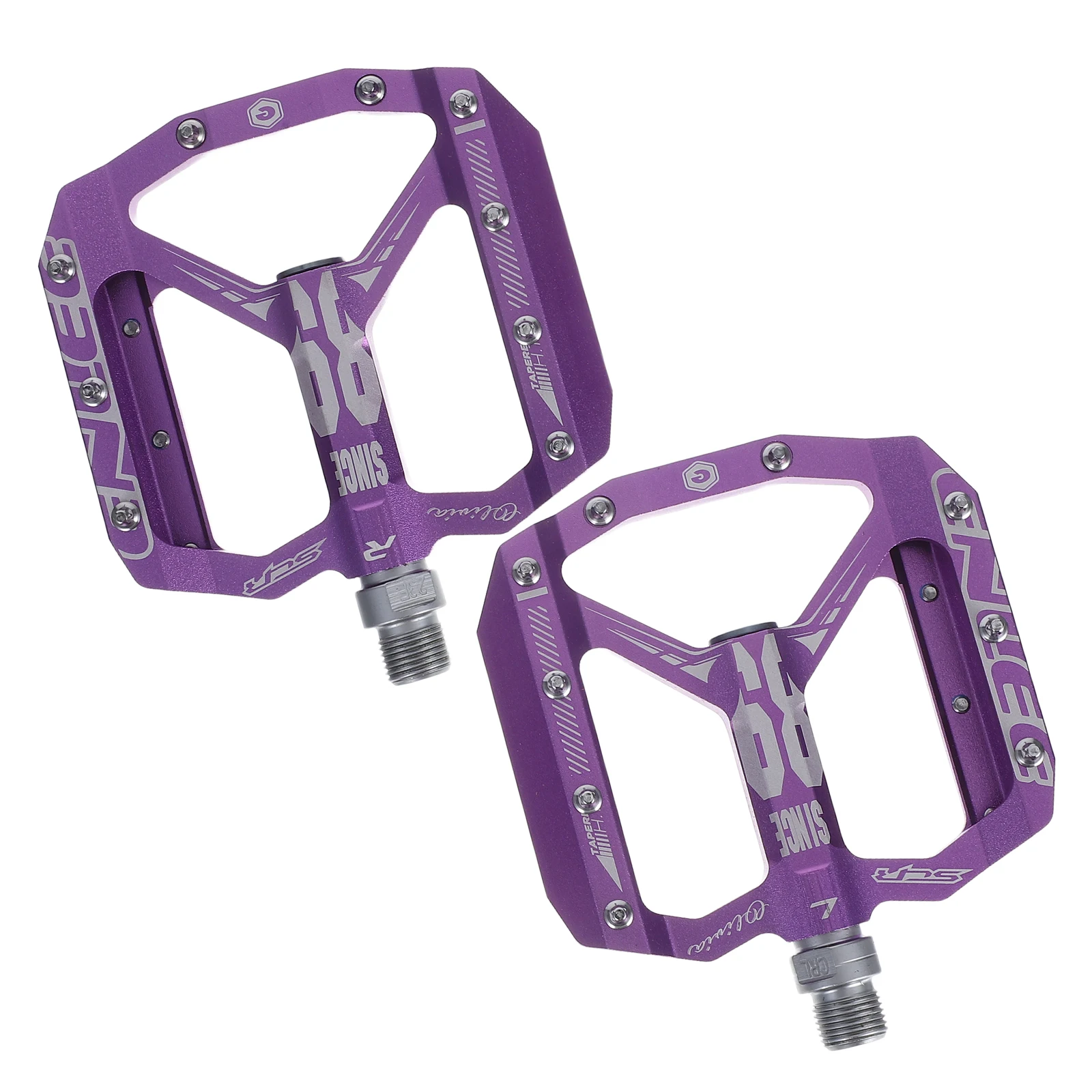 

Mountain Bike Pedals Platform Non Slip Universal Metal Purple Stable Efficient Touring Track Urban Commuting Kids Bicycles