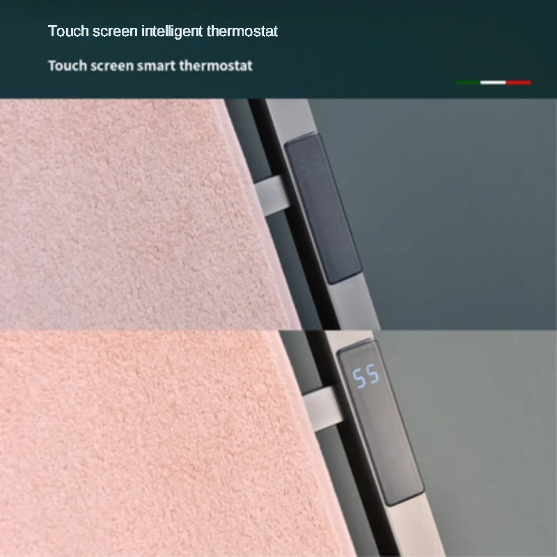 Gun Gray Intelligent RemoteTowel Warmers Gold Disinfection Drying Bathroom Towel Rack Digital Display Heating Wall Hanging