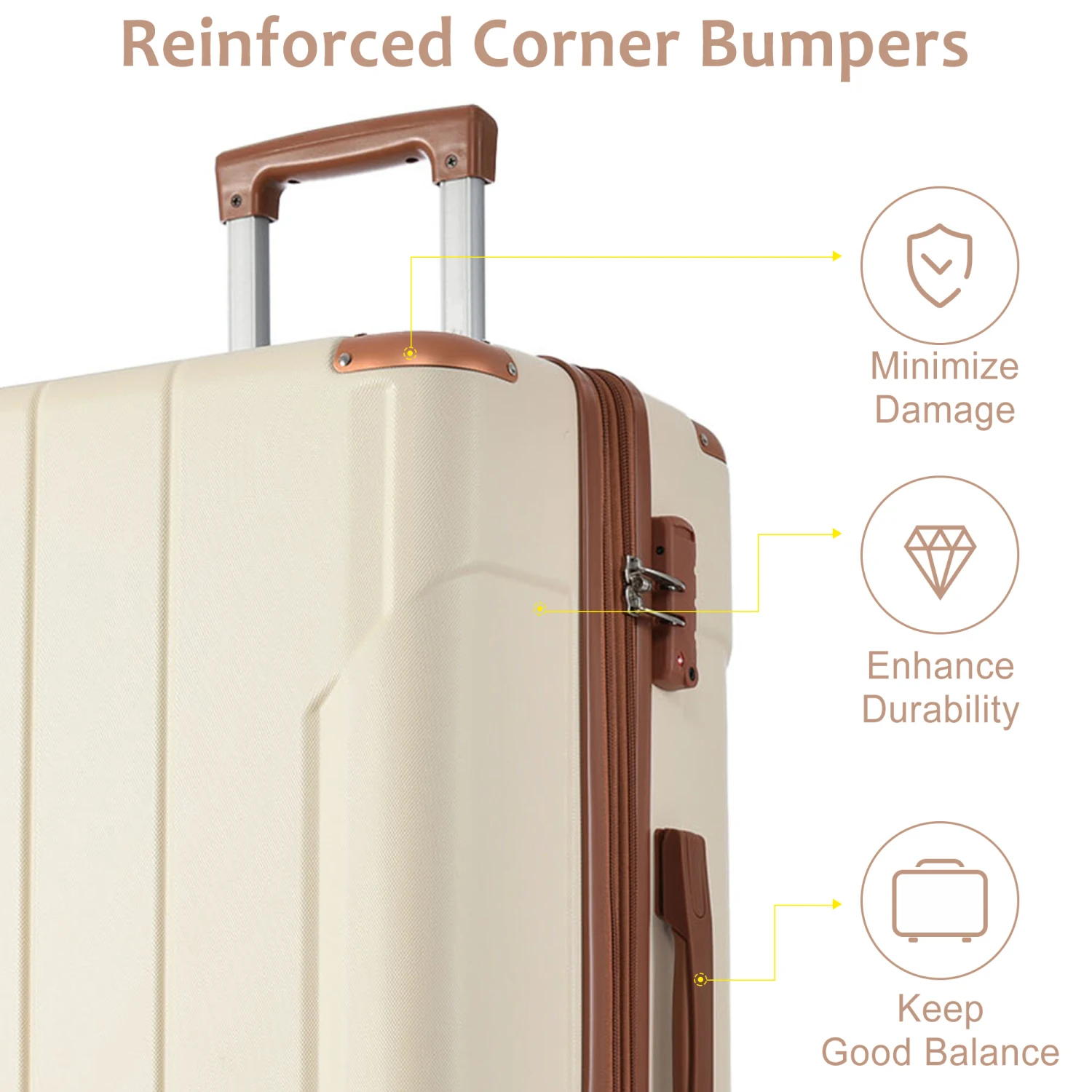 

Hardshell Luggage Spinner Suitcase with TSA Lock Lightweight Expandable 24'' (Single Luggage)