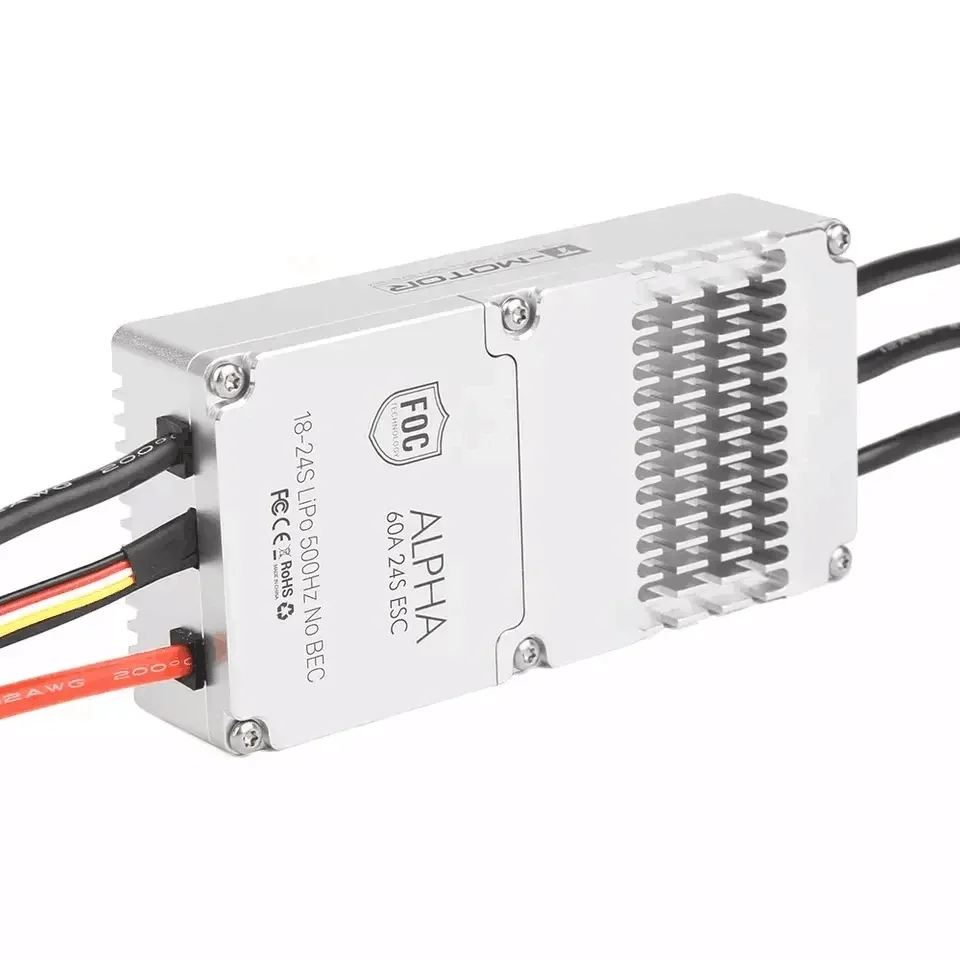 T-모터 브러시리스 모터용 전자 속도 제어, ALPHA 60A 24S FOC ESC, 멀티로터 U12II KV60 U13II KV65