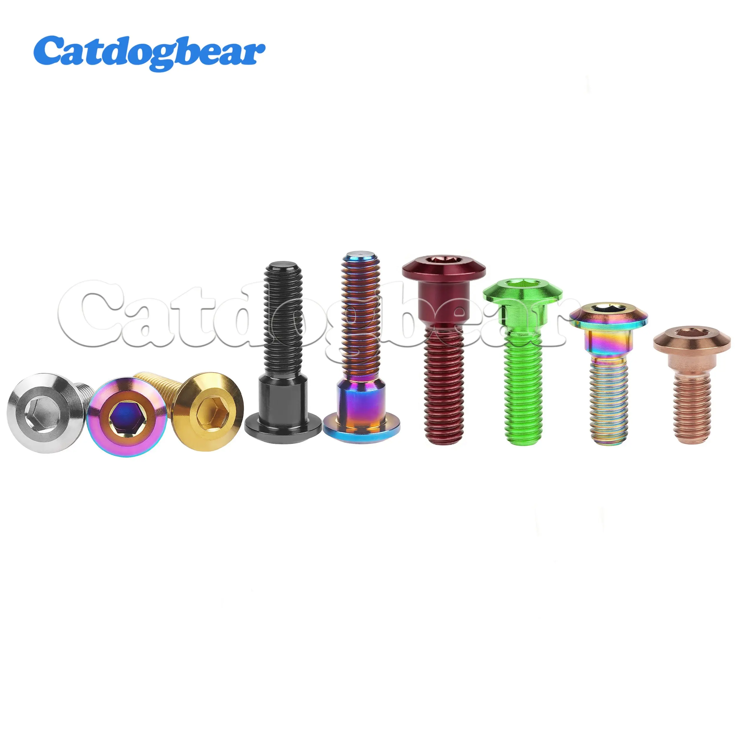 Catdogbear Titanium Alloy Bolts M8X20 22 25 30 33 35 40mm Motorcycle Brake For Disc Screw Motorcycle Repair Fasteners Screws
