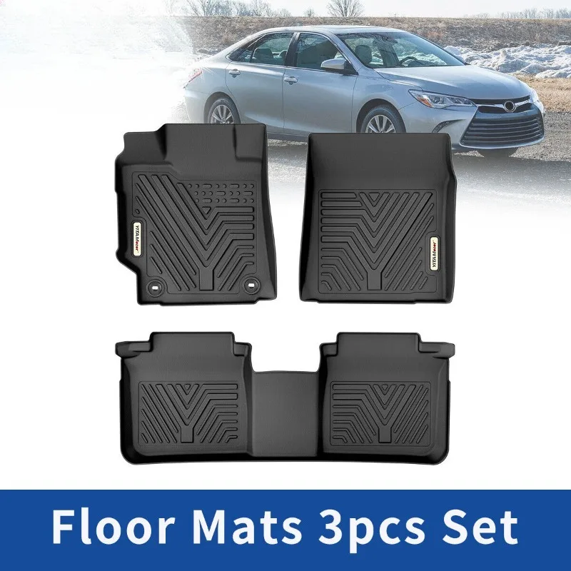 

3PCS Floor Mats for 2015 2016 2017 Toyota Camry All Weather 3D Molded TPE Car Liners United States