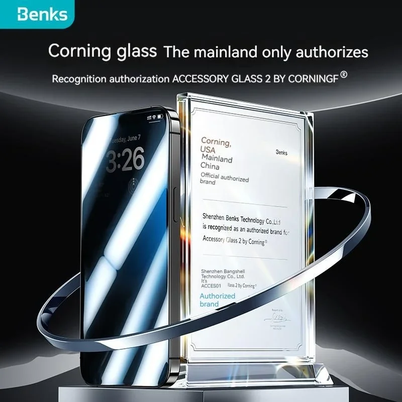 Benks King Kong Corning Anti-Peeping Screen Protector for iPhone 15 Pro Max 14Pro Anti-Fouling Privacy Tempered Glass Film