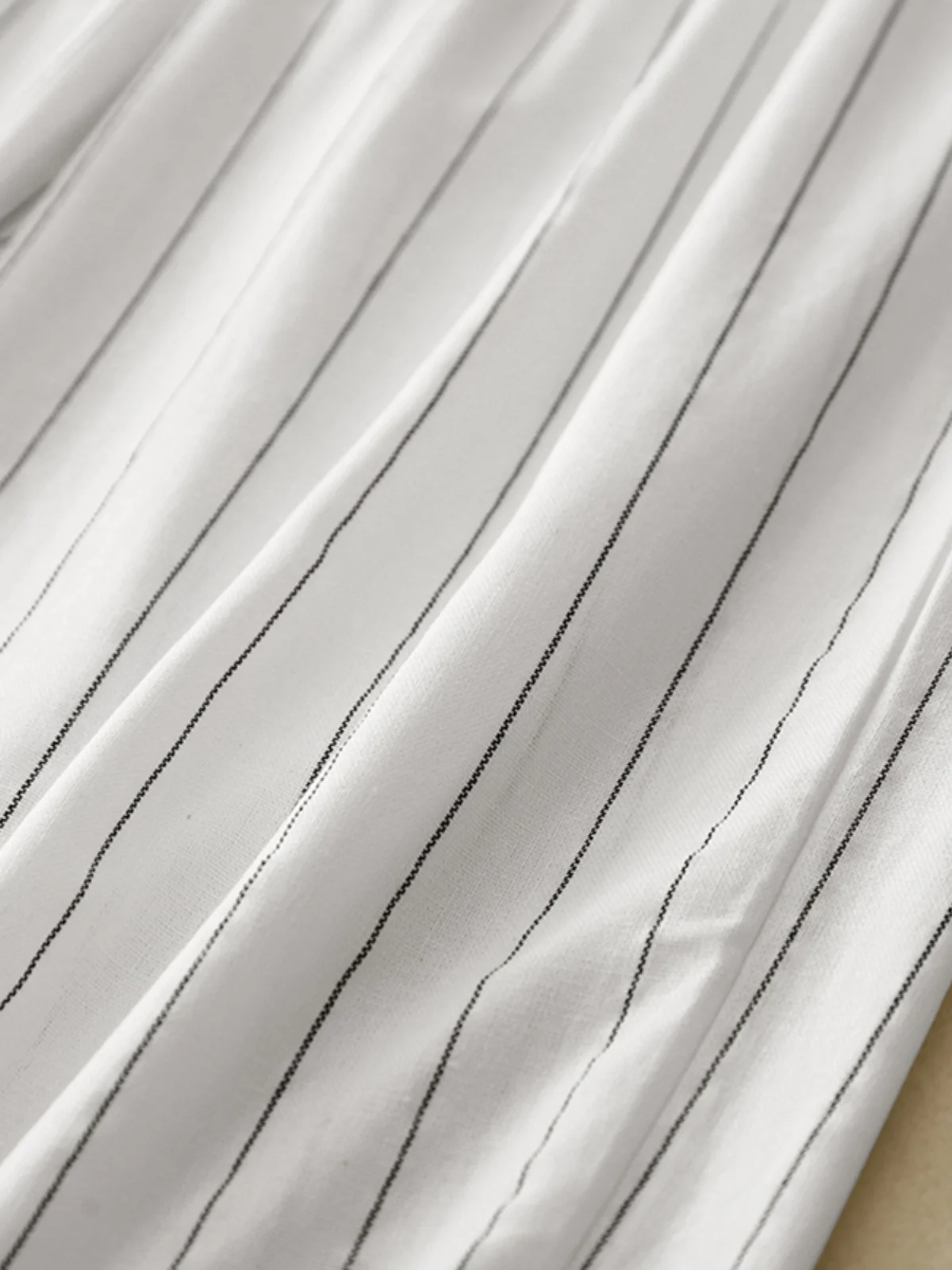 ارتفاع الخصر التخسيس الحرير الجليد القطن الكتان واسعة الساق السراويل العمودي المشارب عارضة الصيف السراويل للنساء تخفيف Sle