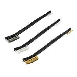 170mm Double Head Wire Brush Stainless Steel Wire Copper Wire Nylon For Cleaning Polishing Metal Rust Hand Tools