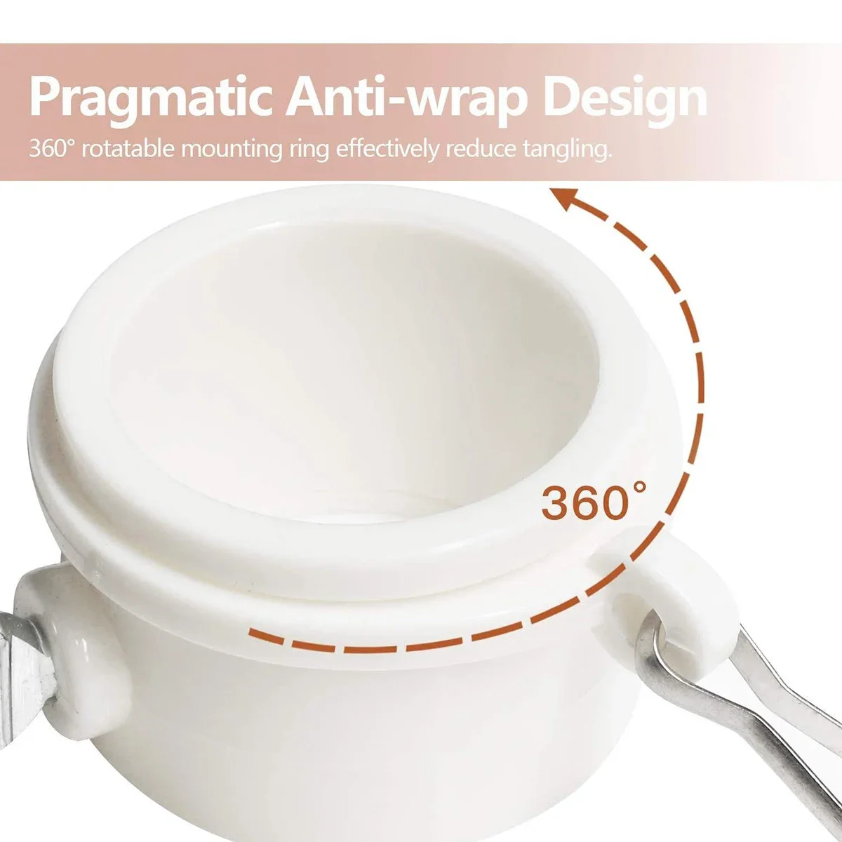 2 teile/los Fahnenmast Fahnenmast Rotierenden Ringe Clip Anti Wrap Tülle Montage Ringe Kit Fit 1 "Dia Fahnenmast montage Ringe WERKZEUG