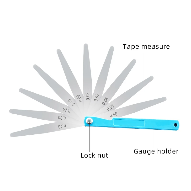 150A17 Feeler Gauge Metric Probes For Gap Sheet Gauge Blades Measurment Tools Spark Plug Gauge Set Leaf Filler Thickness Gauge