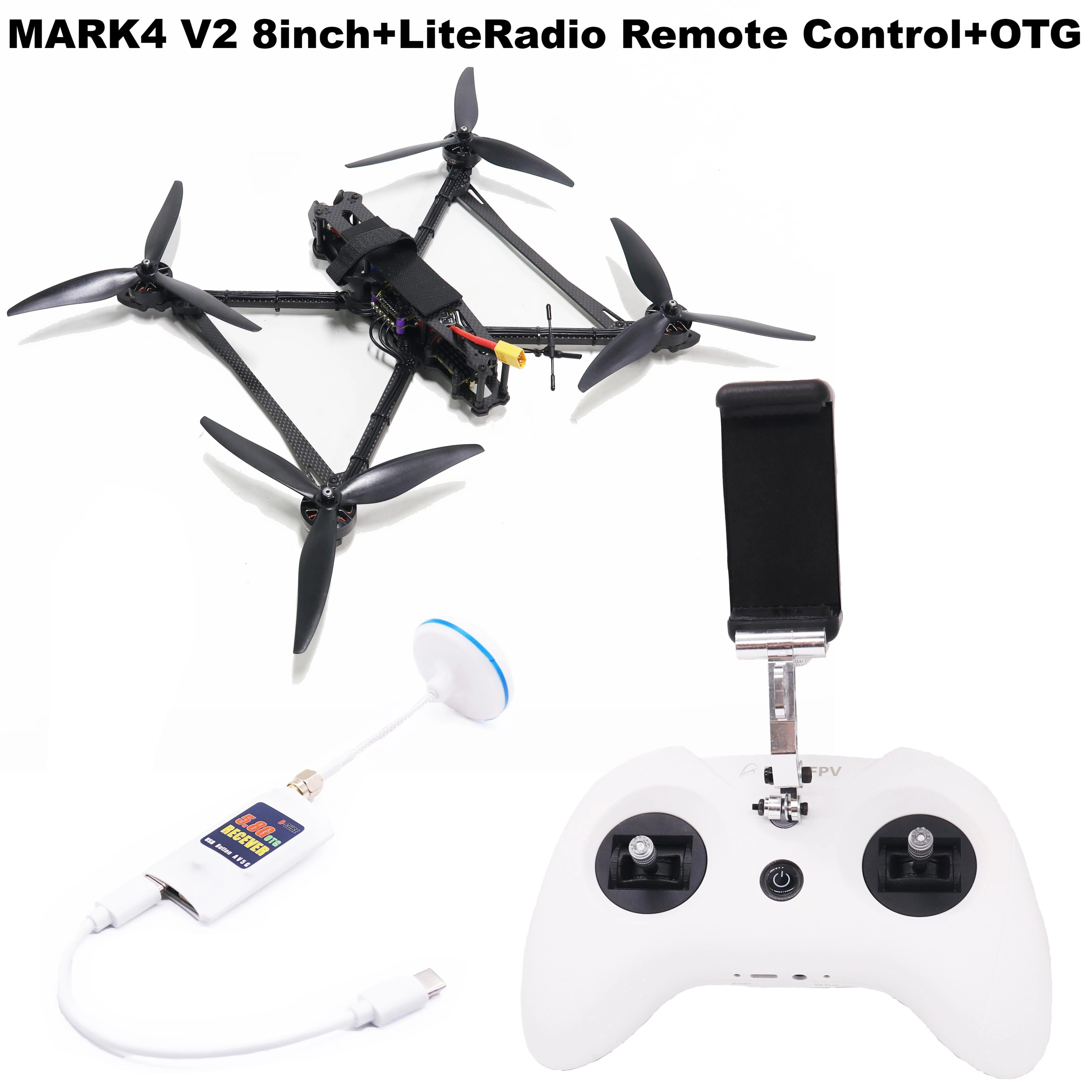 B-CUBE Telaio da 7/8/9/10 pollici V2 Controllo di volo 45/60A 4INI ESC CRSF Remote ExpressLRS Rack Drone FPV Quadcopter da corsa in fibra di carbonio