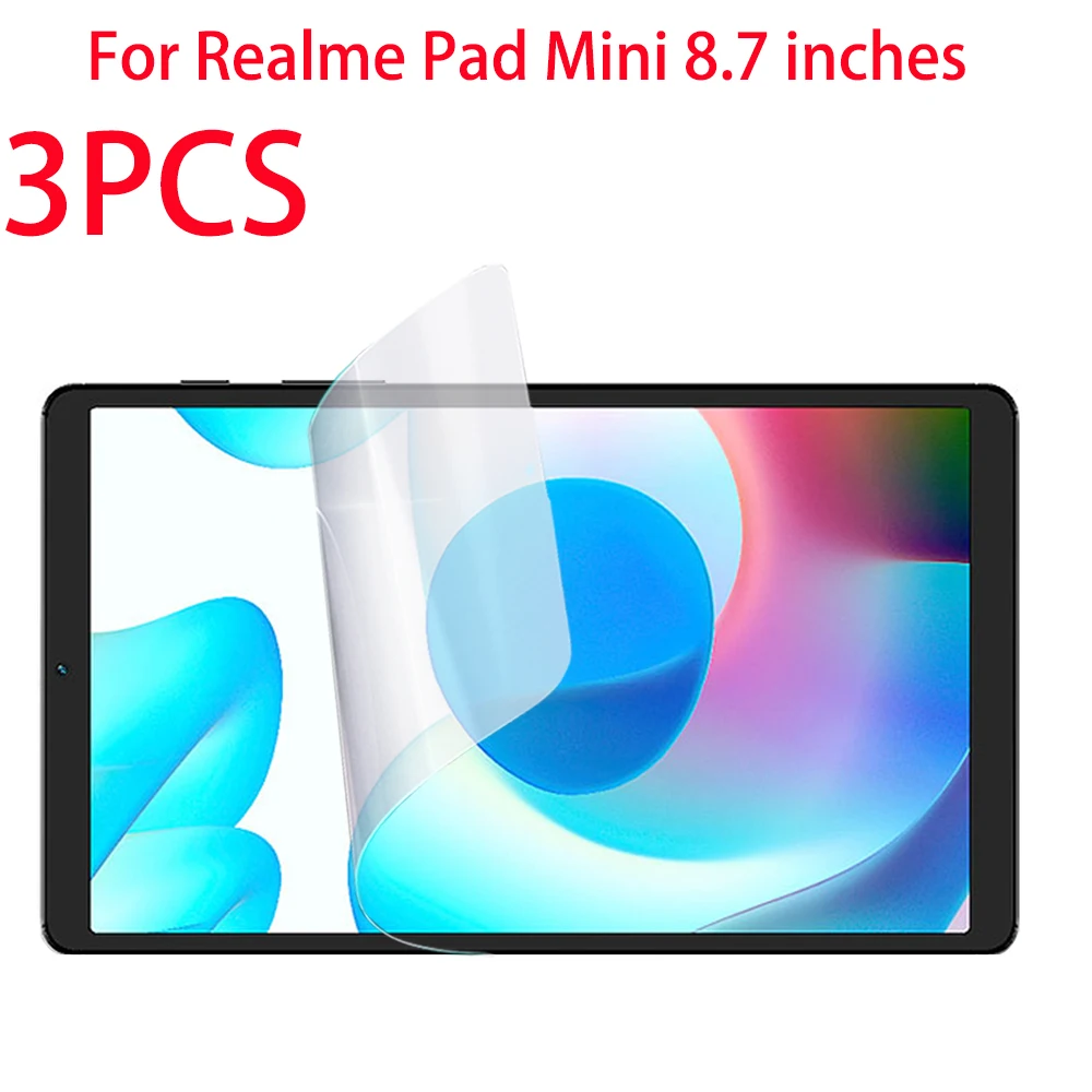 

3PCS PET Soft Film For Realme Pad Mini 8.7 inch 2022 RealmePad mini Clear Anti Fingerprints Hydrogel Soft Screen Protector Film