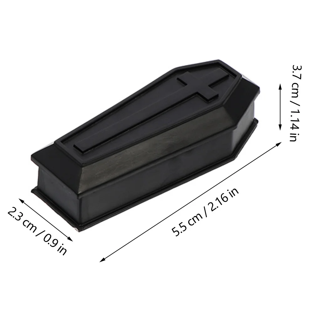 

15 Pcs Halloween Party Decorations Desktop Coffin Ornaments Miniature Coffins Black for