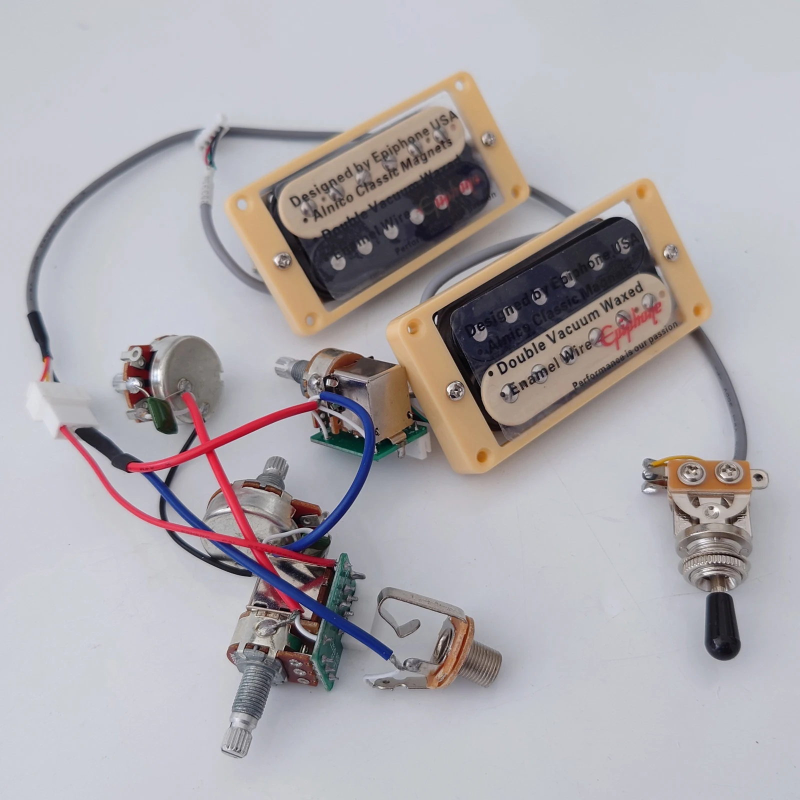 

Набор звукоснимателей для гитарного хамбакера, 4 провода с быстроразъемными клеммами для запасных частей для гитары SG