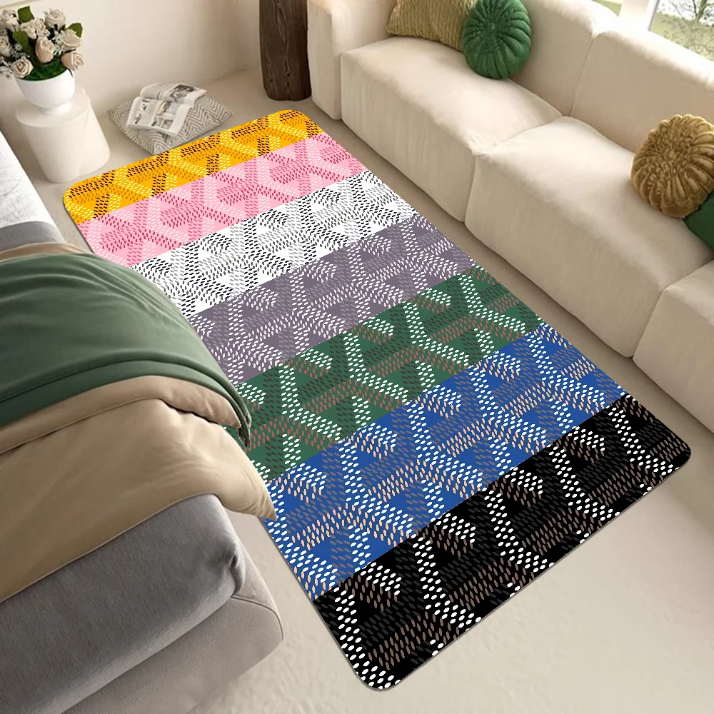 Fashion G_Goyards Bathroom Mat Anti-slip Absorb Water Long Strip Cushion Bedroon Mat Welcome Doormat