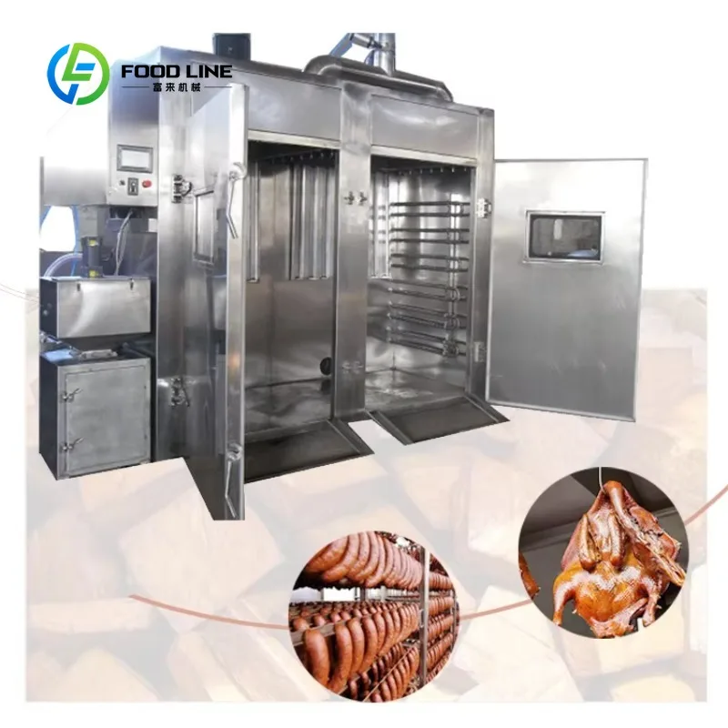 Customized Commercial Meat Smoking Oven Fish Smoked Furnace Pork Meat Smokehouse Sausage Split Type Charcoal Smoker