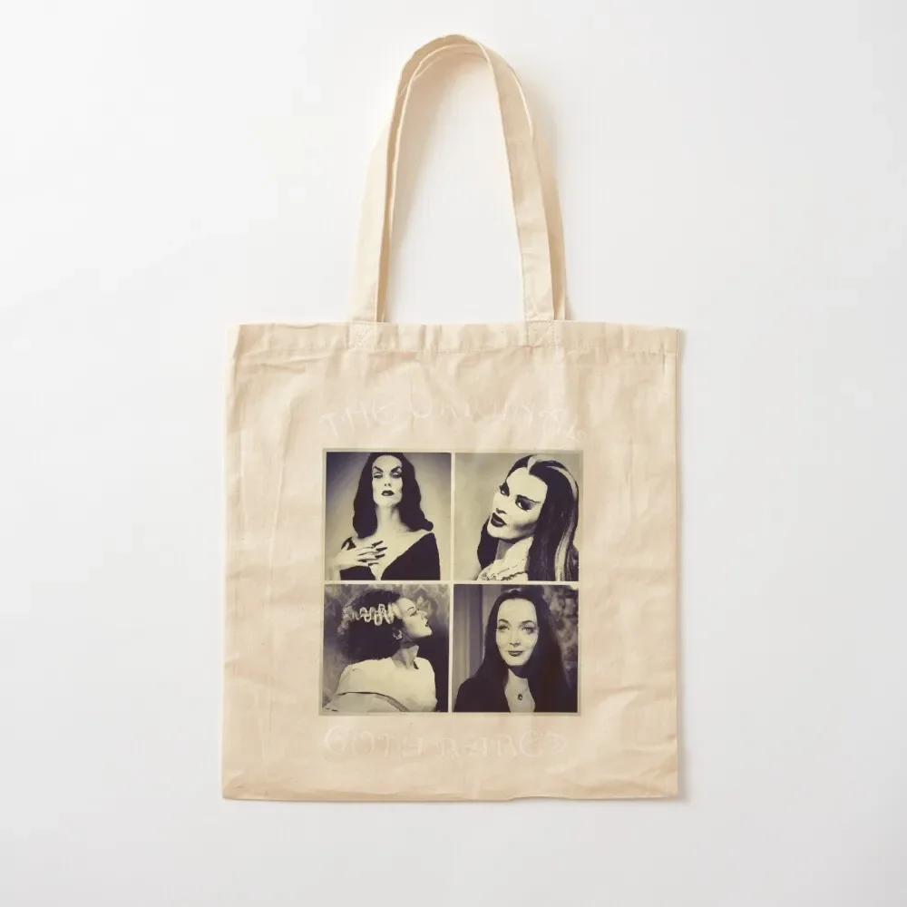 

Vampira Morticia Adams Lily Munster Bride of Frankenstein Gothic Tote Bag Gift bag reusable grocery bags Handbags women