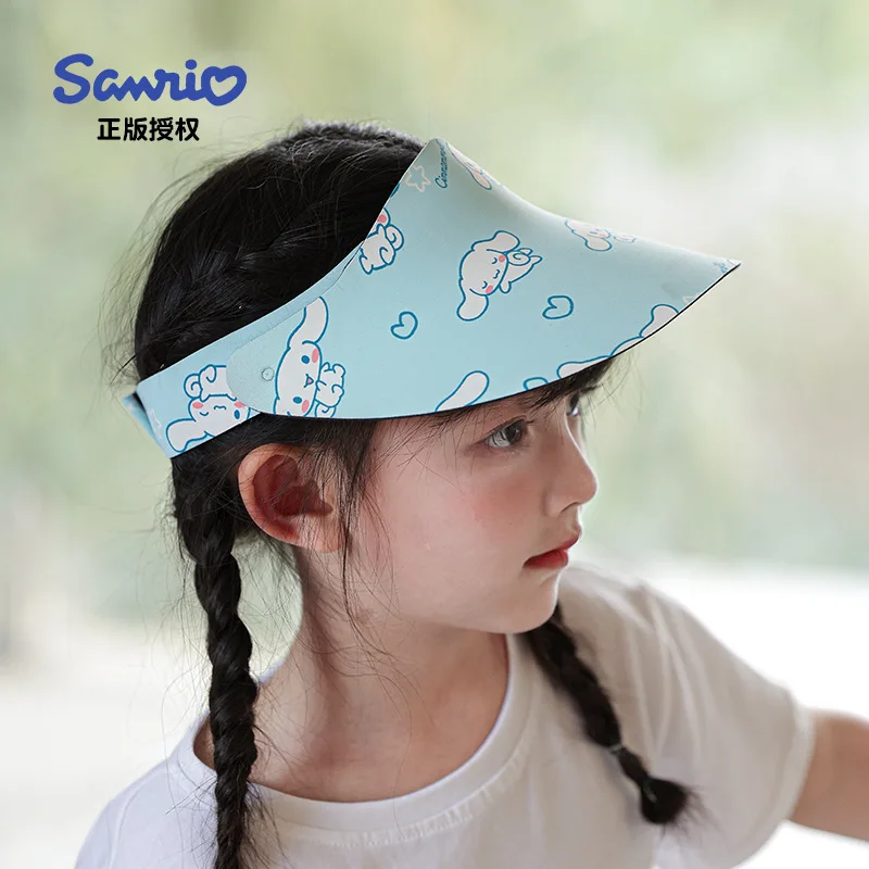 Sombrero de protección solar Cinnamoroll para niñas, gorra hueca Anti-Uv, sombrilla, My Melody Kuromi, verano al aire libre