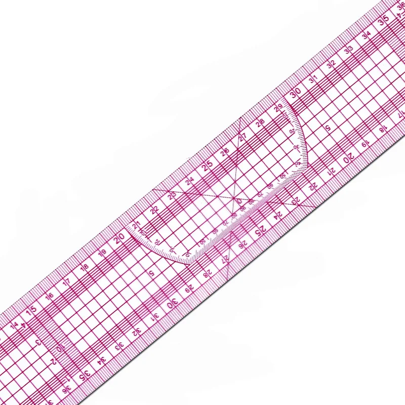 50 سنتيمتر/19.68 بوصة و 5 سنتيمتر/2 بوصة مسطرة بلاستيكية مزدوجة النطاق ، أداة قياس مرنة للخياطة والصياغة #4