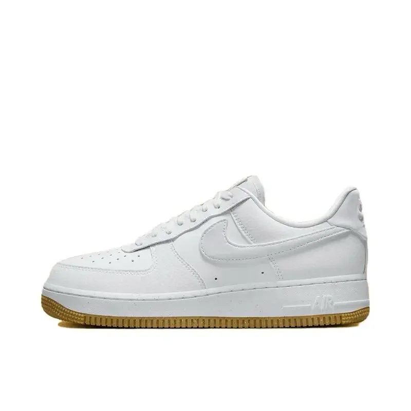 Nike Air Force 1 Low Men's and Women's Board Shoes Non Slip, Durable, Fashionable, Versatile Low Top Board Shoes White and Brown