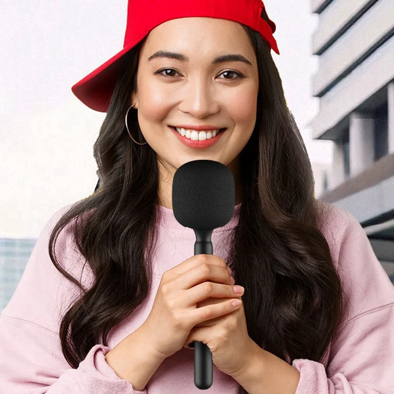 Handheld Wireless Microphone Adapter With Windshield Foam For Wireless Lavalier Microphone