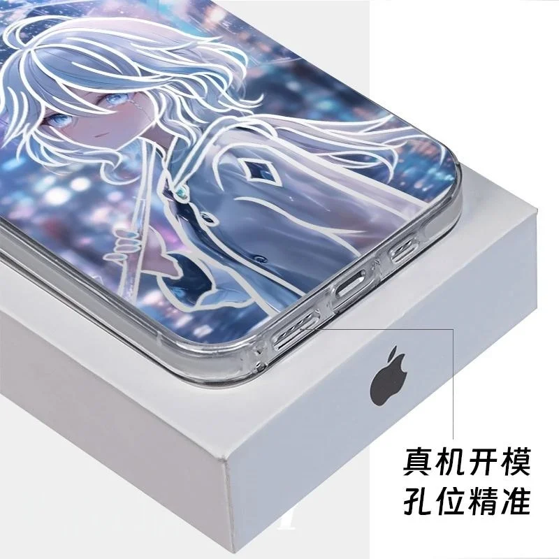 Capa de telefone chuva cidade menina furina focalors para iphone 11 12 13 14 15 16 17 pro max plus air mini genshin impacto capa à prova de choque