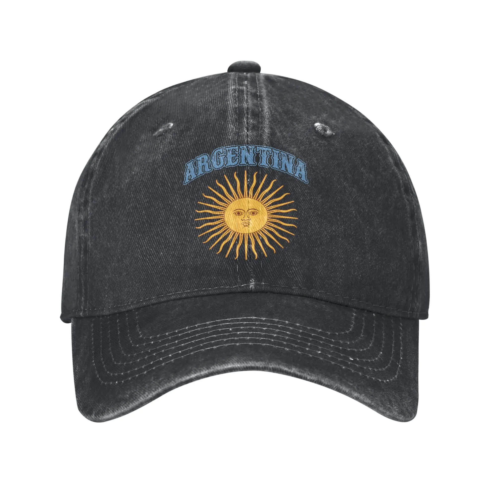 Argentina Argentinian Flag Sun of May Pride Baseball Cap Vintage Cotton Headwear Men Women Outdoor Workouts Adjustable Fit Hats