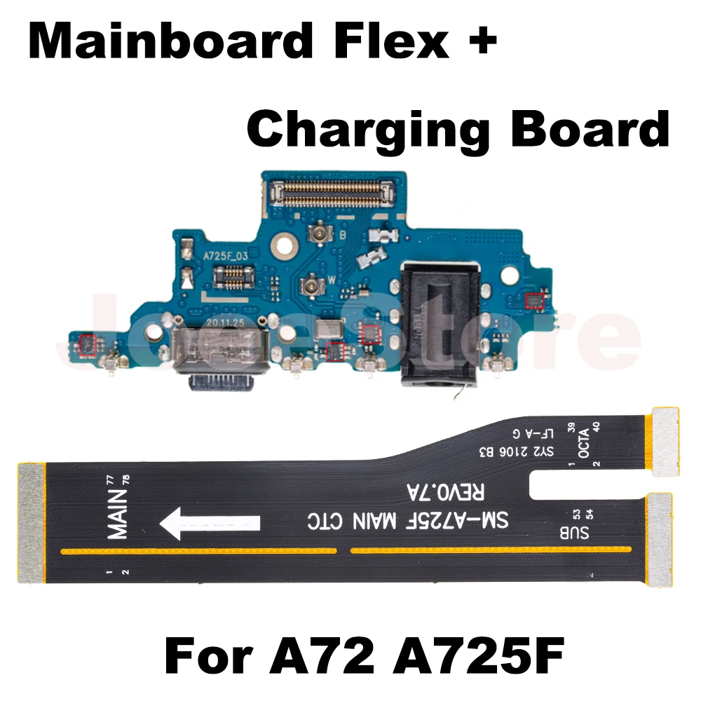 Fast Charger Main Charging Port Board For Samsung A52 A72 A73 A51 A71 A53 A33 A21S Motherboard Connect USB Dock Flex Cable