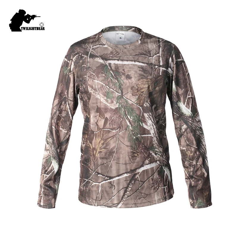 Camouflage Men\'s T-Shirts Long Sleeve Quick Drying Tactical Shirt Men Clothing Outdoor Training Hunting Camping Tees AFT01