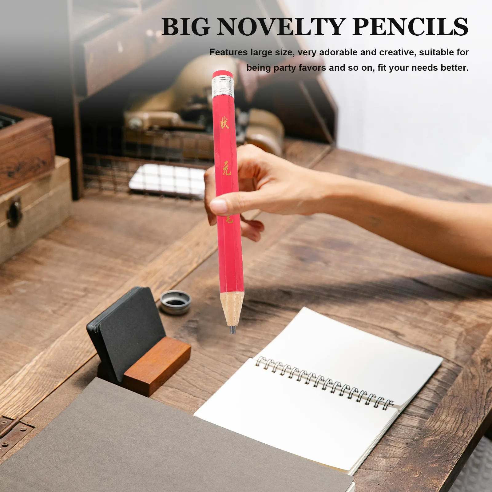 

Набор из 6 гигантских восьмигранных карандашей, большие деревянные карандаши для школы, рисования, письма, оптовые канцелярские товары, подарки на день рождения