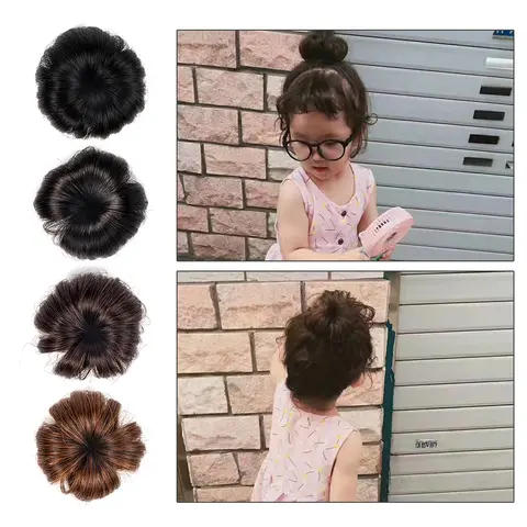 Women Fluffy Bun Invisible Seamless Natural Bun Braiding Hair Ring Ponytail Decoration Women Girls Hair Tie Hair Braids Styling