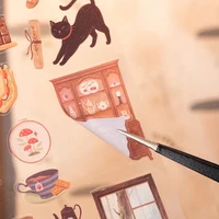 12 Sheets Daily Leisure Theme PET Stickers for DIY Craft Scrapbooking Collage Guitar Phone Case Notebook Decoration 4