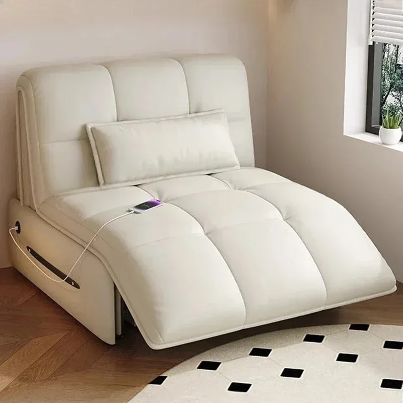 Smart Electric Sofa Bed Multifunction Balcony Living Room Courtyard Sofas Remote Retractable Modular Home Furniture Cama FYRS