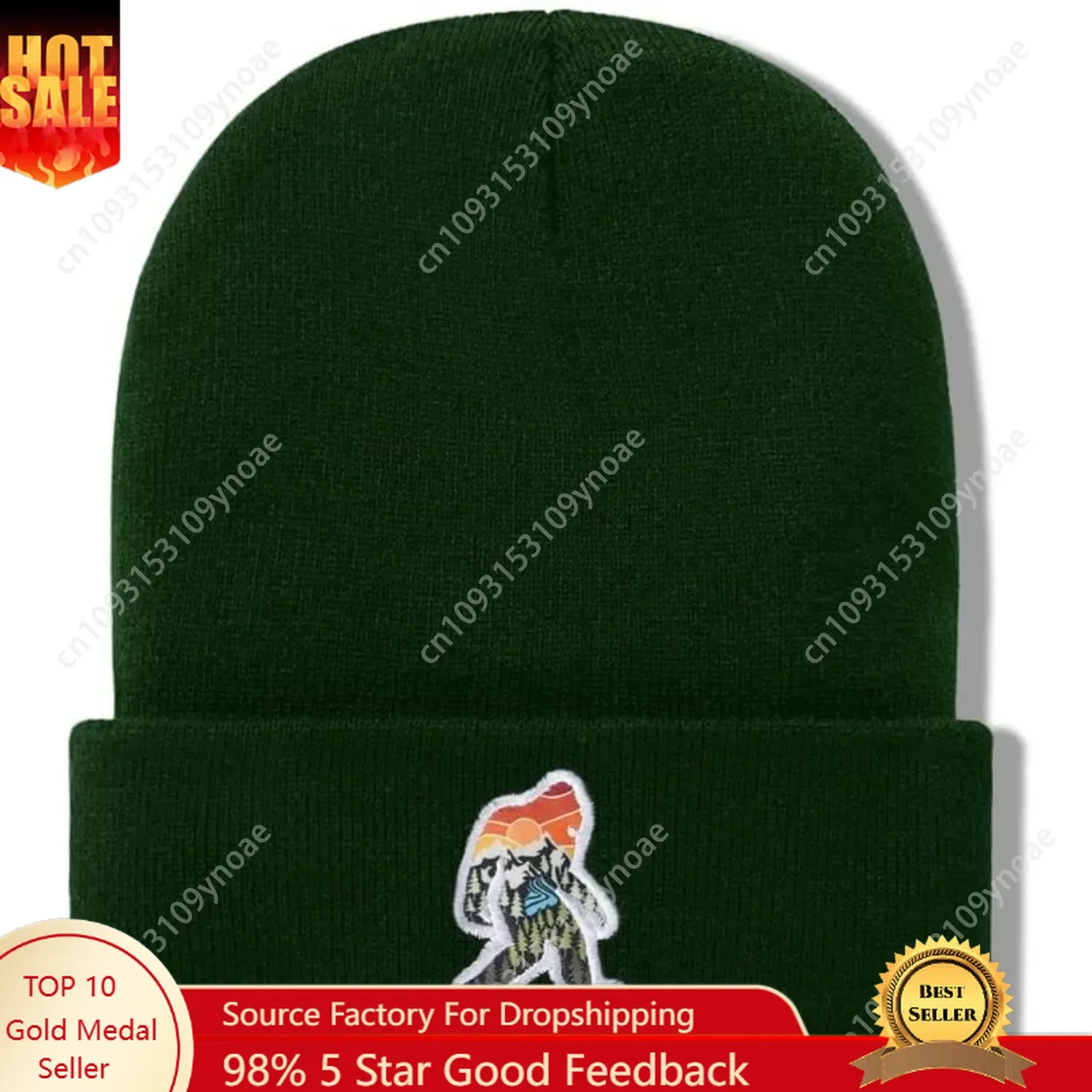 

Bigfoot Beanie Sasquatch Hat Winter Knit Cuffed Cap Ski Hats Skull Caps Men Women Christmas New Year Gift Warm Soft Comfortable