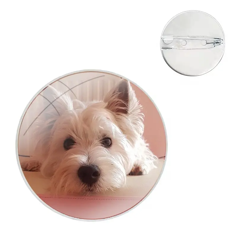 Pin Icons Brooch Jewelry Accessories Westie Terrier Dog Puppy