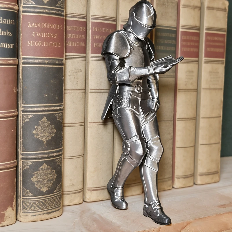 Medieval Knight Book Nook Armored Book Lover Figurine Fantasy Bookshelf Decor Unique Gift For Readers