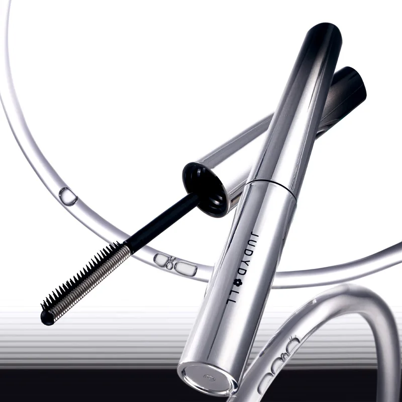 Judydoll Rímel e primer para alongamento e curvador à prova d'água em tubo de metal com escova de pente fino - Maquiagem de beleza à prova de manchas