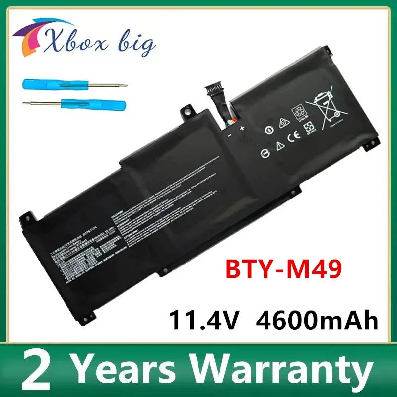 

BTY-M49 Laptop Battery For MSI Prestige 14 A10SC Prestige 14 Hands-On A10M 11.4V/52.4Wh/4600mAh