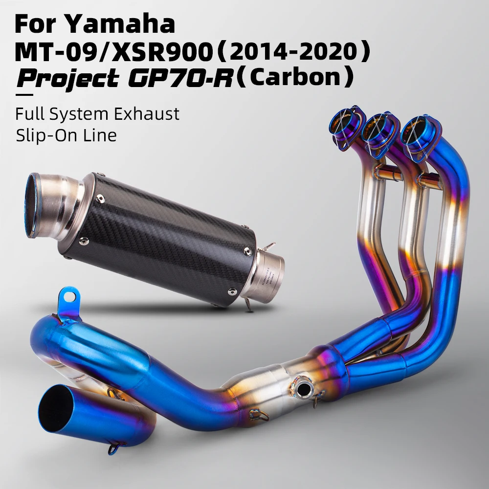 

Slip On 51MM Donut Front Tube Link Pipe Connect Original full Motorcycle Exhaust System For MT09 FZ09 XSR900 2014-2020