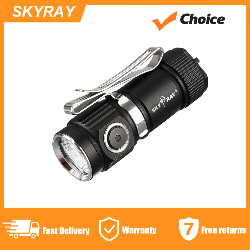 SKYRAY SK10 MINI LED Flashlight torch lights Flash Light 1000LM flashlights lamp with rechargeable charging Camping Supplies