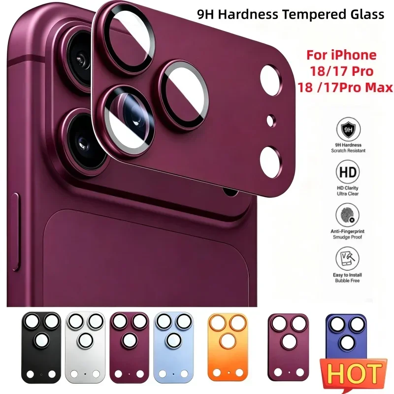 1 Pcs Matte Protective Film For IPhone 18 17 Pro Max 18 Pro Lens Full Coverage Ultra-Thin Camera Protector Drop Metal Frame