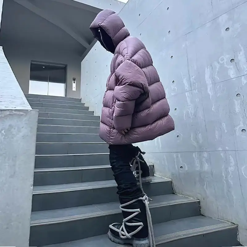 NIGO FHDX Dark Style Bat Sleeve Down Jacket Padded Thickened Trend Purple Men's High Street Chic Loose Mid-length #NGTOP11736