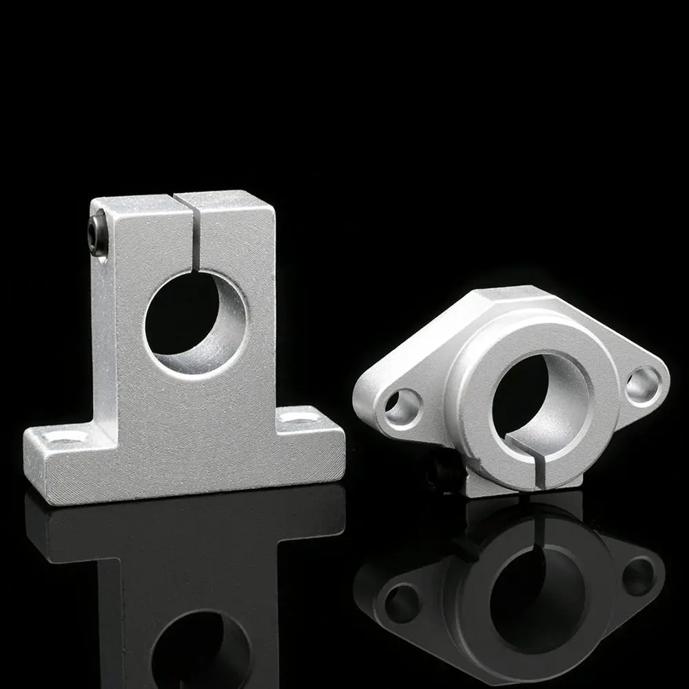 1Pc Aluminum Alloy Linear Bearing XYZ Table SK8 SK10 SK12 SK16 SK20 Rail Shaft Support CNC Router SHF8 SHF10 SHF12 SHF16